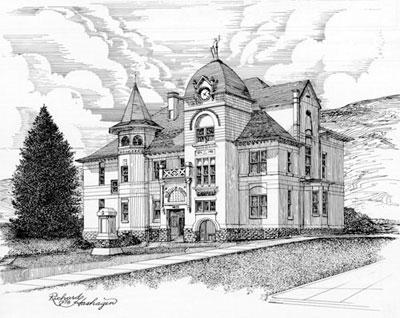 County Courthouse Drawing