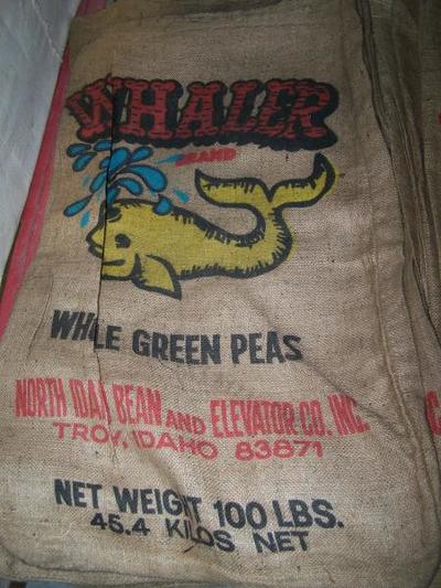 Whole Green Peas Gunny Sack